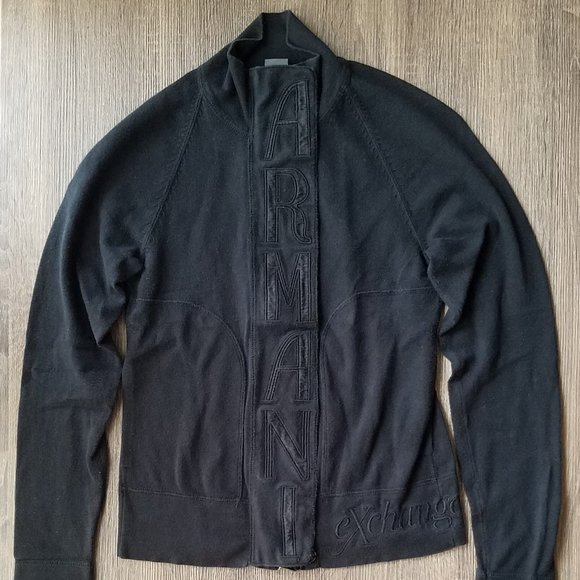 Armani Exchange AIX Women's Black Zip Up Size S - Picture 1 of 5